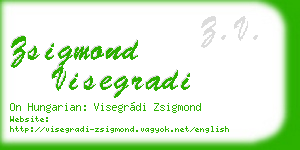 zsigmond visegradi business card