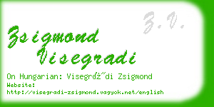 zsigmond visegradi business card